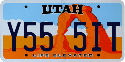 UT license plate Y555IT