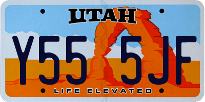 UT license plate Y555JF
