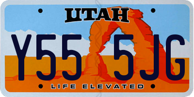 UT license plate Y555JG