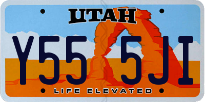 UT license plate Y555JI