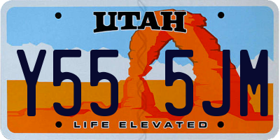 UT license plate Y555JM