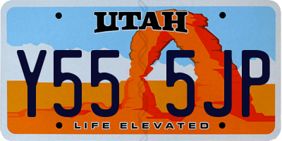 UT license plate Y555JP