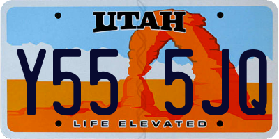 UT license plate Y555JQ