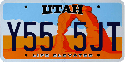 UT license plate Y555JT