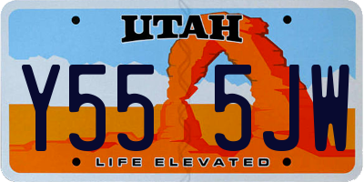 UT license plate Y555JW