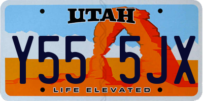 UT license plate Y555JX