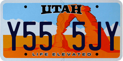 UT license plate Y555JY