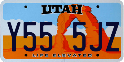 UT license plate Y555JZ