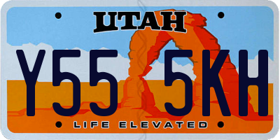 UT license plate Y555KH