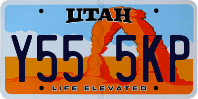 UT license plate Y555KP