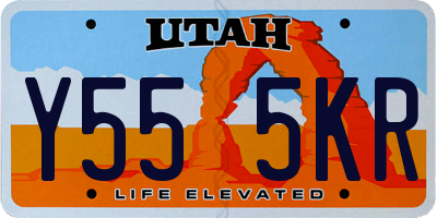 UT license plate Y555KR