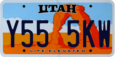 UT license plate Y555KW