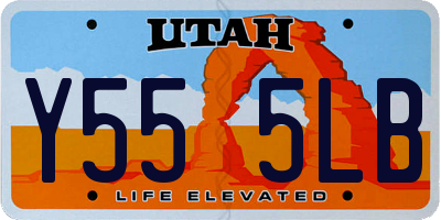 UT license plate Y555LB