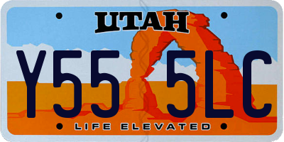 UT license plate Y555LC
