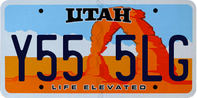 UT license plate Y555LG