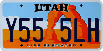 UT license plate Y555LH