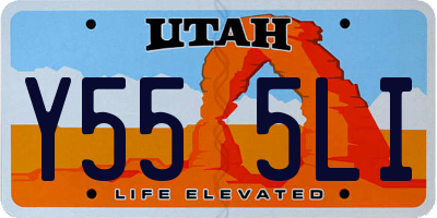 UT license plate Y555LI