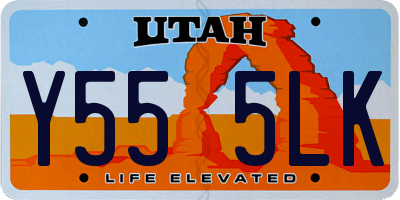 UT license plate Y555LK