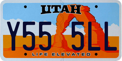 UT license plate Y555LL
