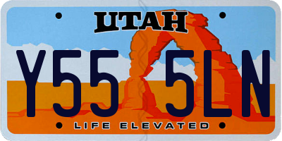 UT license plate Y555LN