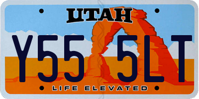 UT license plate Y555LT