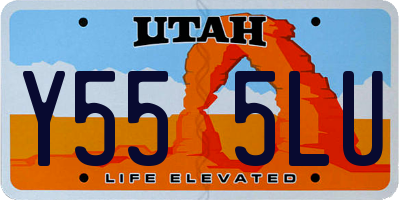 UT license plate Y555LU