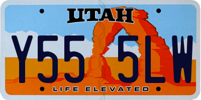 UT license plate Y555LW