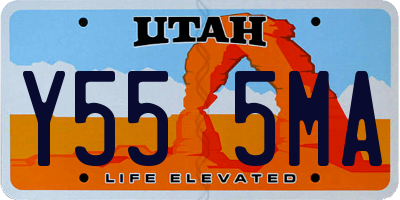 UT license plate Y555MA