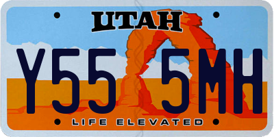 UT license plate Y555MH