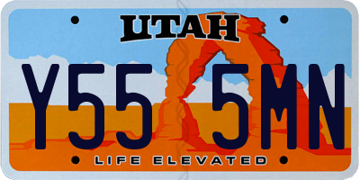 UT license plate Y555MN
