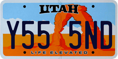 UT license plate Y555ND