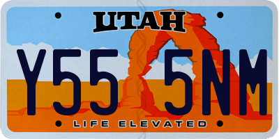 UT license plate Y555NM