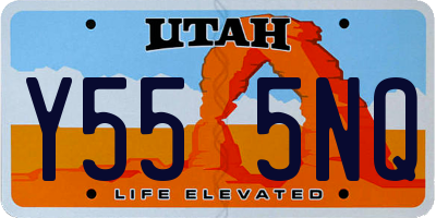 UT license plate Y555NQ