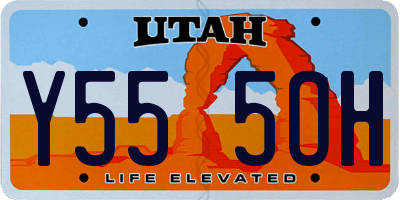 UT license plate Y555OH