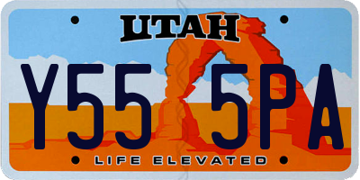UT license plate Y555PA