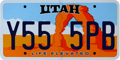 UT license plate Y555PB