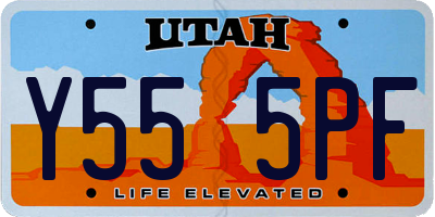 UT license plate Y555PF