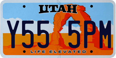 UT license plate Y555PM