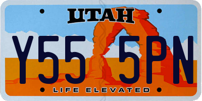 UT license plate Y555PN