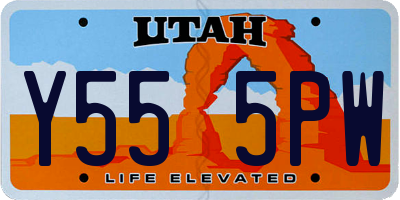 UT license plate Y555PW