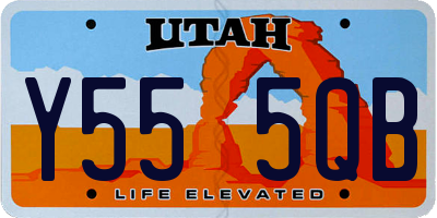 UT license plate Y555QB