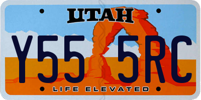 UT license plate Y555RC