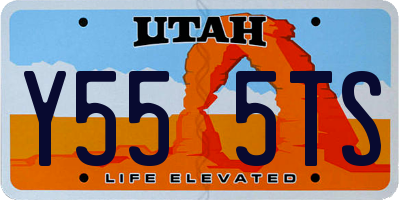 UT license plate Y555TS