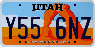 UT license plate Y556NZ