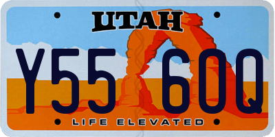 UT license plate Y556OQ