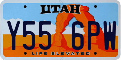 UT license plate Y556PW