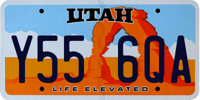 UT license plate Y556QA