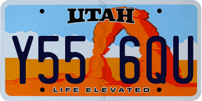 UT license plate Y556QU
