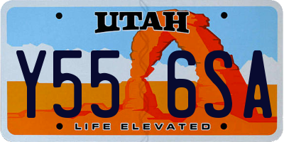 UT license plate Y556SA