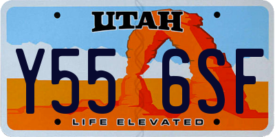 UT license plate Y556SF